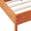 vidaXL Estructura de cama sin colch&oacute;n madera maciza marr&oacute;n 135x190 cm