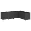 vidaXL Jardinera PP negro 160x120x53 cm