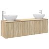 vidaXL Juego de Muebles de Ba&ntilde;o 3 uds. Roble Sonoma