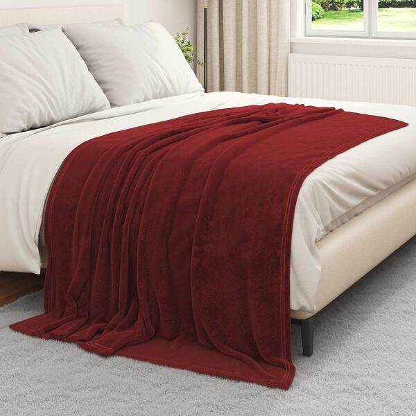 vidaXL Mantitas de Sof&aacute; 6 pcs Rojo Burdeos 150 x 200 cm Lana