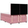 vidaXL Cama box spring con colch&oacute;n terciopelo rosa 140x200 cm