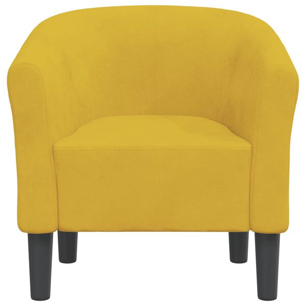 vidaXL Sillón de terciopelo amarillo