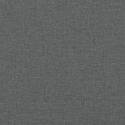 vidaXL Sofá de 3 plazas con taburete de tela gris oscuro 180 cm