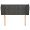 vidaXL Cabecero de terciopelo gris oscuro 93x23x78/88 cm