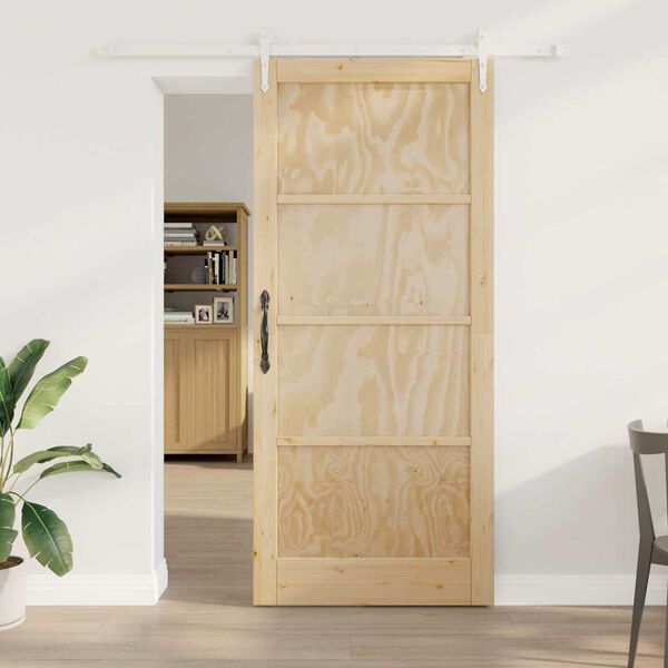 vidaXL Puerta Corredera ORKDAL Marr&oacute;n 93 x 211 cm