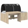 vidaXL Cama con t&uacute;nel 3 uds. Roble Sonoma y Negro Madera de ingenier&iacute;a