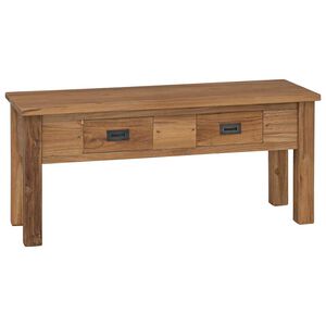 vidaXL Banco de recibidor de madera de teca maciza 90x30x40 cm