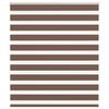 vidaXL Estor cebra marr&oacute;n 120x150 cm tejido ancho 115,9 cm poli&eacute;ster