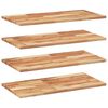vidaXL Estante flotante 4 uds madera acacia acabado aceite 100x40x2 cm