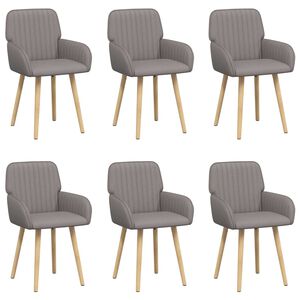 vidaXL Sillas de comedor 6 uds. Tela Topo 56,5 x 50 x 87,5 cm