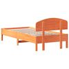 vidaXL Estructura de cama sin colch&oacute;n madera de pino marr&oacute;n 90x200 cm