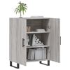 vidaXL Aparador de madera de ingenier&iacute;a gris Sonoma 69,5x34x90 cm