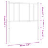 vidaXL Cabecero de metal negro 75 cm