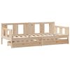 vidaXL Sof&aacute; cama con cajones madera maciza de pino 90x190 cm