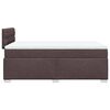 vidaXL Cama box spring con colch&oacute;n tela marr&oacute;n oscuro 120x200 cm