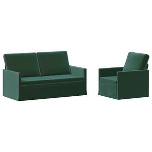 vidaXL Juego de Sof&aacute; 2 pcs Verde oscuro PWNED_BY_LORD666_YWH