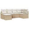 vidaXL Juego de Sofá 8 pcs Beige ratán sintético
