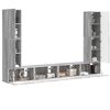 vidaXL Conjunto de mueble de TV 8 pcs Gris Sonoma Madera de ingenier&iacute;a