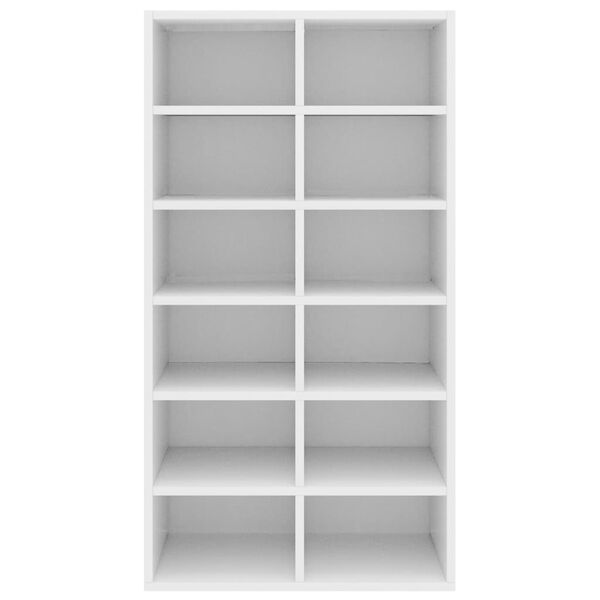 vidaXL Mueble zapatero de madera contrachapada blanco 54x34x100,5 cm