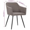 vidaXL Sillas de comedor 6 unidades de tela gris taupe