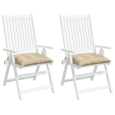 vidaXL Cojines de silla de jardín 2 uds tela Oxford beige 50x50x7 cm