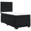 vidaXL Cama box spring con colch&oacute;n terciopelo negro 100x200 cm