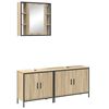 vidaXL Juego de muebles de baño 3 pcs Marrón Madera contrachapada