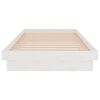 vidaXL Estructura de cama madera maciza blanco 90x200 cm