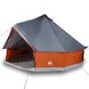 vidaXL Tienda familiar tipi para 6 personas impermeable gris naranja
