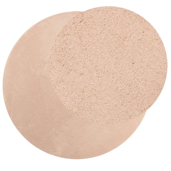 vidaXL Alfombra de pelo corto suave lavable HUARTE rosado &Oslash; 160 cm