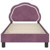 vidaXL Cama para niños con cabecero Morado 80 x 160 cm Terciopelo