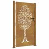 vidaXL Puerta de jard&iacute;n 100x175 cm de acero corten con dise&ntilde;o de &aacute;rbol