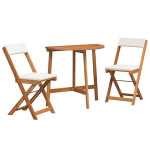 vidaXL Conjunto bistro 3 pcs Aceite Natural Madera de Acacia S&oacute;lida