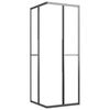 vidaXL Cabina de ducha ESG esmerilado negro 80x80x180 cm