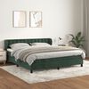 vidaXL Cama box spring con colch&oacute;n terciopelo verde oscuro 180x200 cm