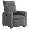 vidaXL Sill&oacute;n de masaje el&eacute;ctrico reclinable elevable tela gris oscuro