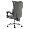 vidaXL Silla de oficina de masaje de cuero sintético gris antracita