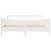 vidaXL Estructura cama cabecero madera maciza pino blanco 180x200 cm