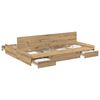 vidaXL Cama con almacenamiento con caj&oacute;n Roble artisan 140 x 190 cm