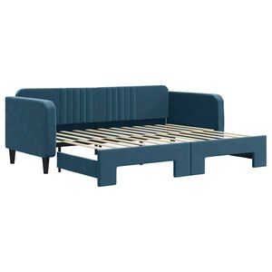 vidaXL Sof&aacute; cama nido terciopelo azul 90x200 cm
