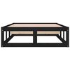 vidaXL Estructura cama madera maciza individual negro 75x190 cm