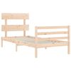 vidaXL Estructura de cama individual con cabecero madera maciza