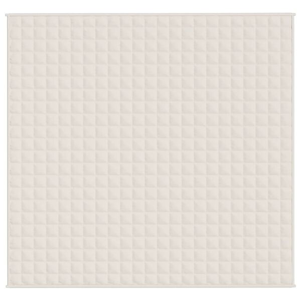 vidaXL Manta con peso tela color crema claro 220x240 cm 15 kg