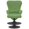 vidaXL Silla Huevo con Puff Verde claro 63 x 73 x 90 cm Terciopelo