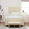 vidaXL Cama tipo Box Spring con colch&oacute;n Crema 120 x 190 cm tela