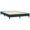 vidaXL Cama box spring con colch&oacute;n y LED terciopelo verde oscuro 160x220 cm
