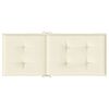 vidaXL Cojín silla de jardín respaldo alto 4 uds tela crema 120x50x3cm