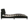 vidaXL Estructura de cama sin colch&oacute;n tela negro 200x200 cm