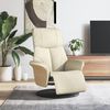 vidaXL Sill&oacute;n reclinable con reposapi&eacute;s cuero sint&eacute;tico color crema