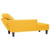 vidaXL Chaise longue con coj&iacute;n de tela de pana amarillo claro